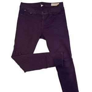 rag & bone Maroon / Burgundy Skinny Jeans size 30